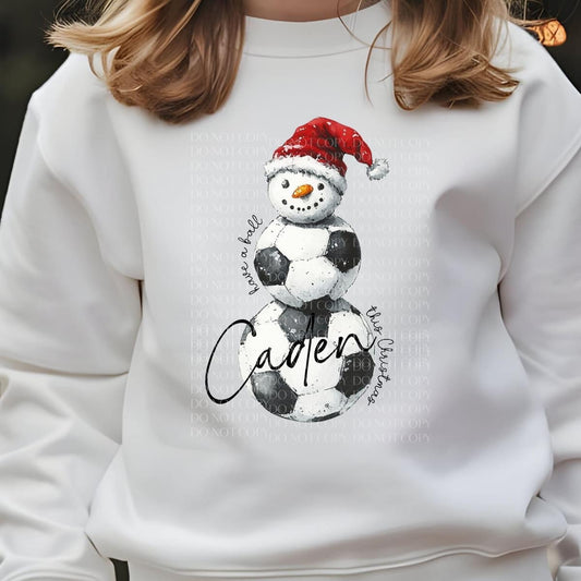 Christmas Football Snowman Jumper