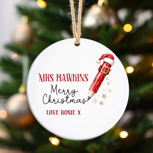 Christmas Teacher Tree Decoration