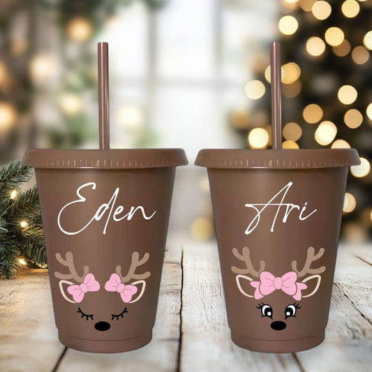 Christmas Reindeer Cold Cup