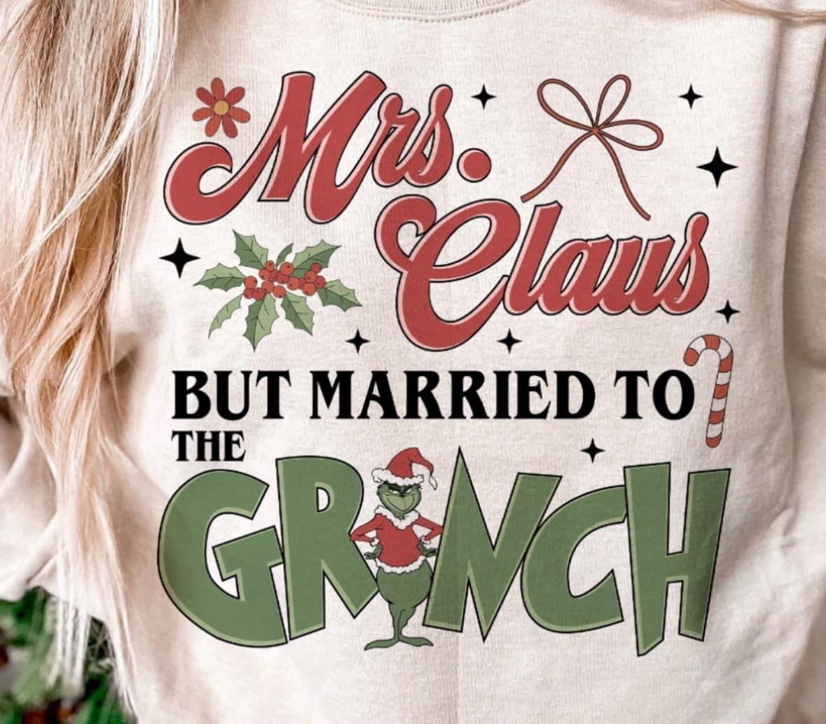 Mrs Claus But Married To The Grinch Jumper