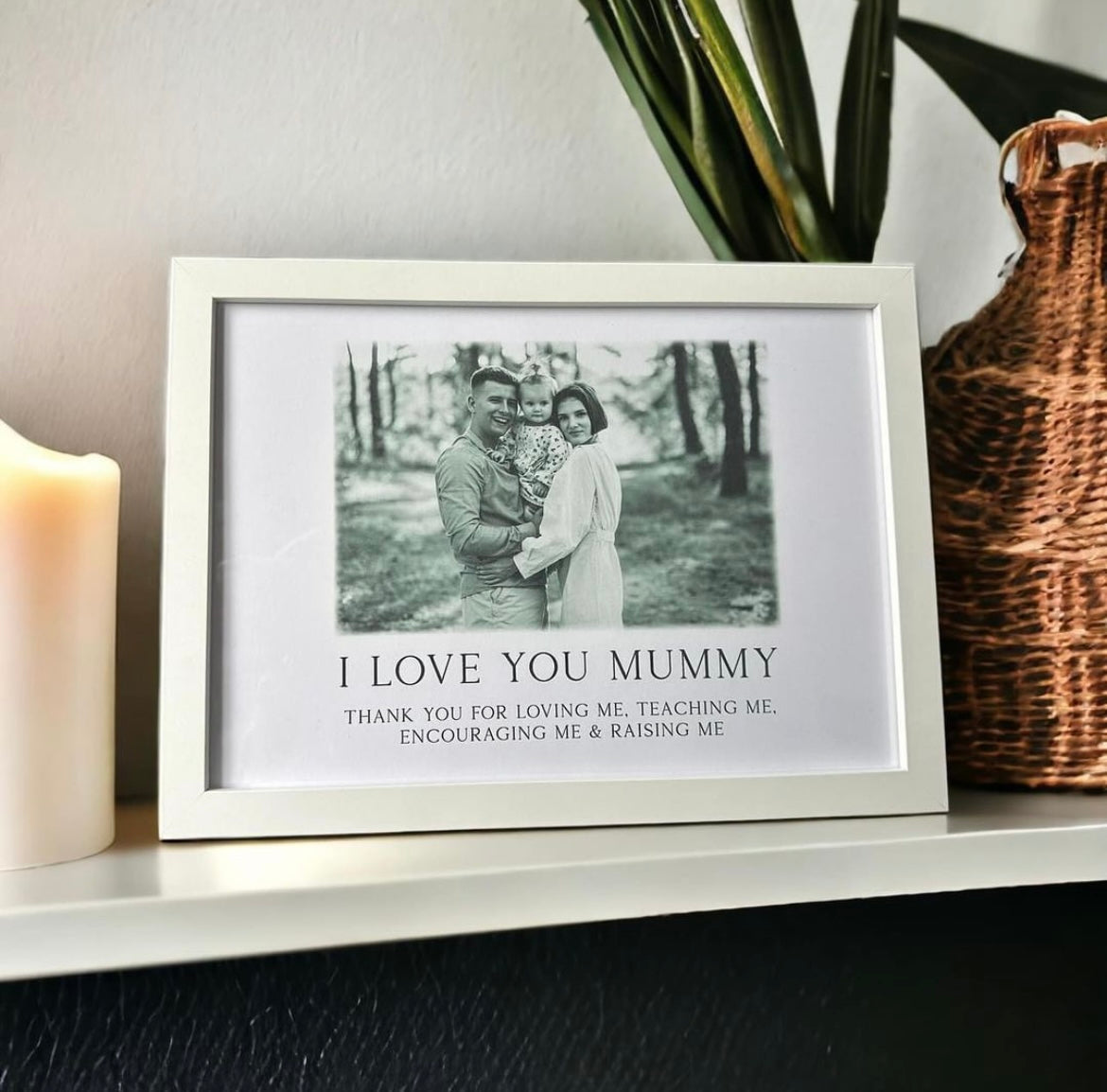 A4 Landscaped Photo Frame - I Love You Mummy