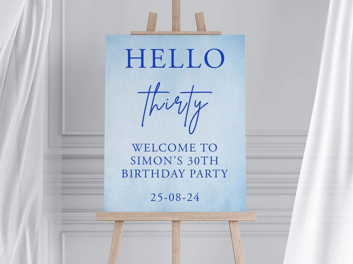 Personalised HELLO Birthday Party Boards