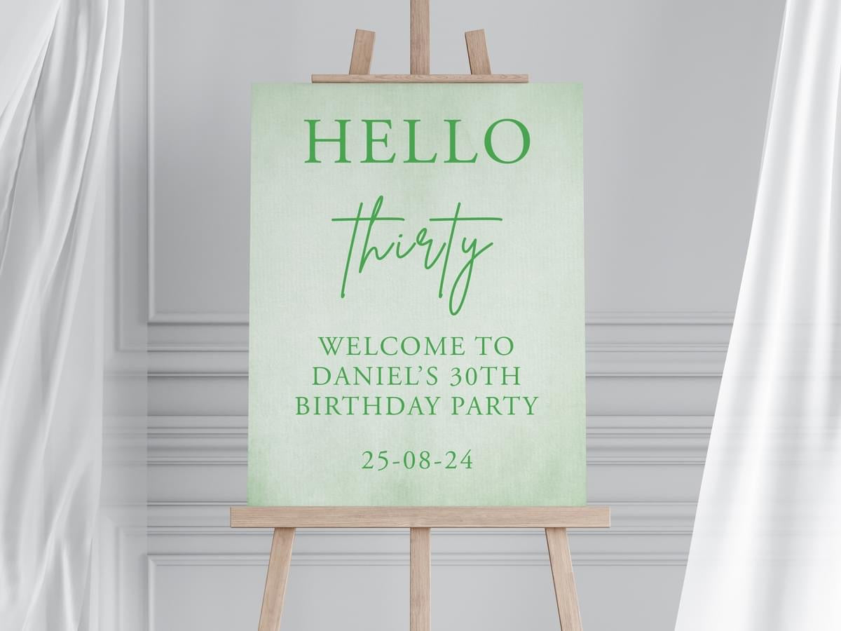 Personalised HELLO Birthday Party Boards