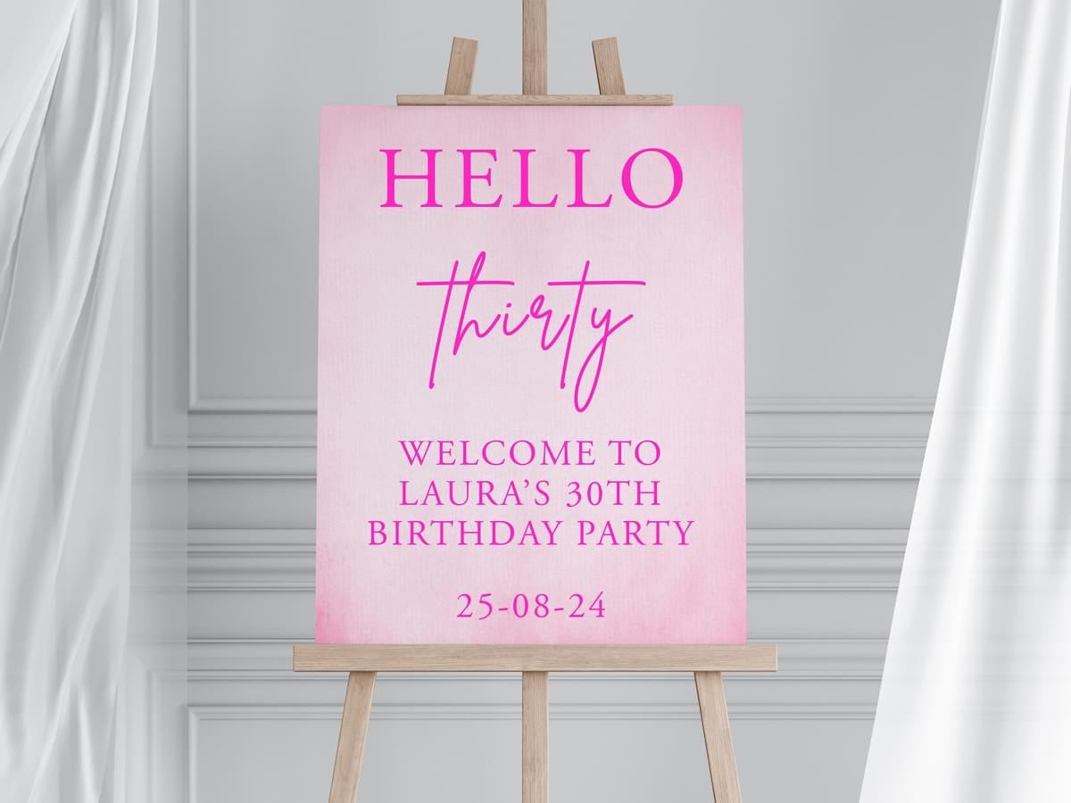 Personalised HELLO Birthday Party Boards
