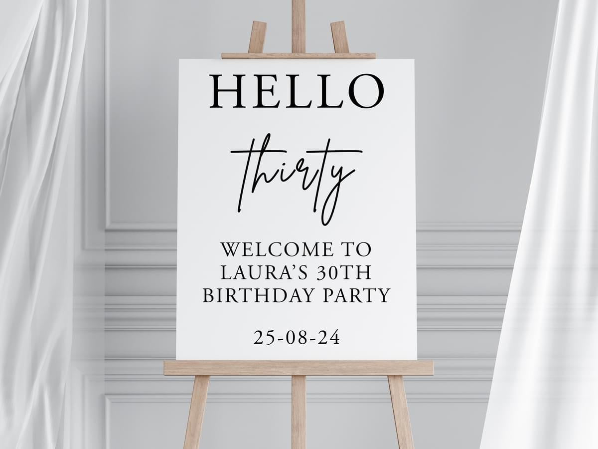 Personalised HELLO Birthday Party Boards