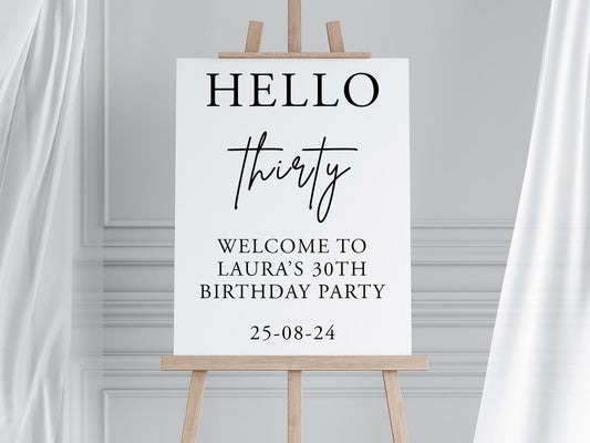 Personalised HELLO Birthday Party Boards