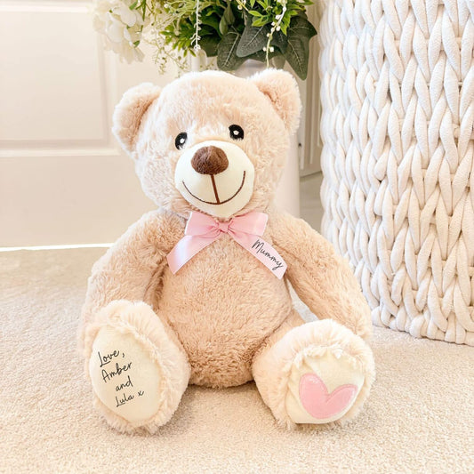 Mother's Day Pink Heart Teddy Bear