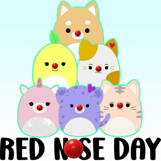 Squishy Mellow Red Nose Day - White T/Shirt - Long Sleeve Top - Jumper - Hoody