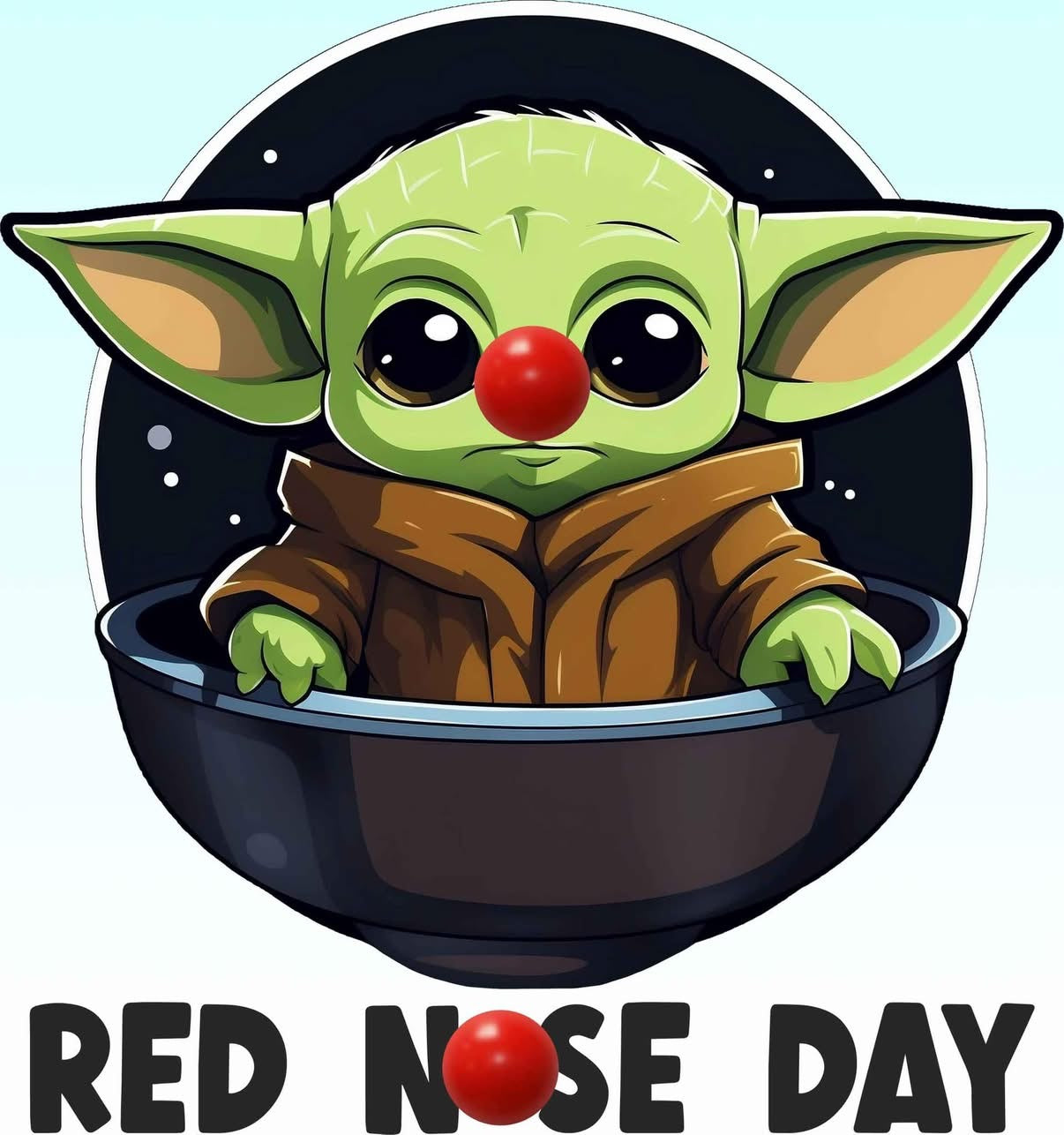 Yoda Red Nose Day - White T/Shirt - Long Sleeve Top - Jumper - Hoody