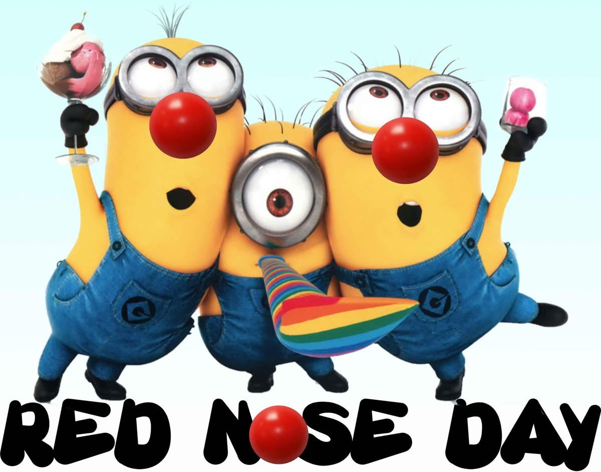 Minions Red Nose Day - White T/Shirt - Long Sleeve Top - Jumper - Hoody