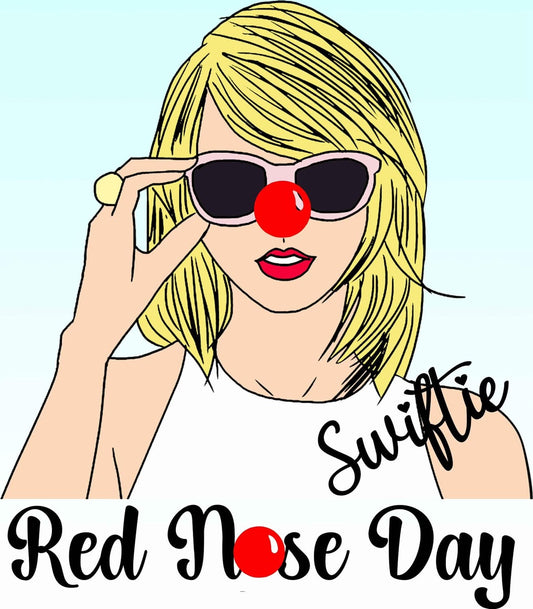 Taylor Swift Red Nose Day - White T/Shirt - Long Sleeve Top - Jumper - Hoody