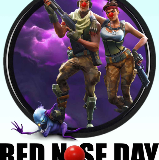 Fortnite Red Nose Day - White T/Shirt - Long Sleeve Top - Jumper - Hoody