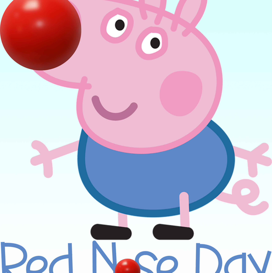 George Pig Red Nose Day - White T/Shirt - Long Sleeve Top - Jumper - Hoody