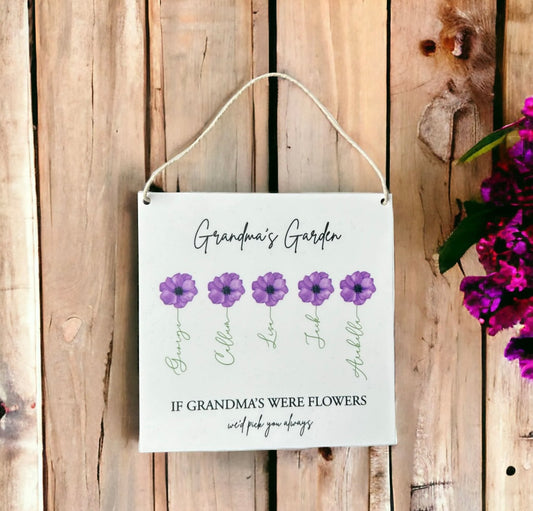 Flower Hanging Plaque