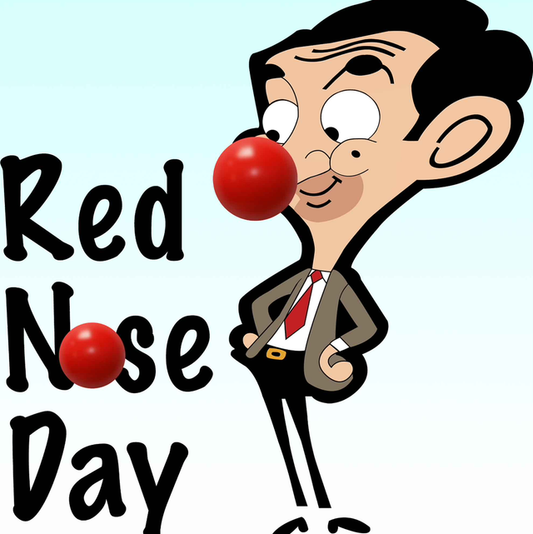 Mr Bean Red Nose Day - White T/Shirt - Long Sleeve Top - Jumper - Hoody