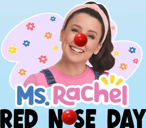 Ms Rachel Red Nose Day - White T/Shirt - Long Sleeve Top - Jumper - Hoody