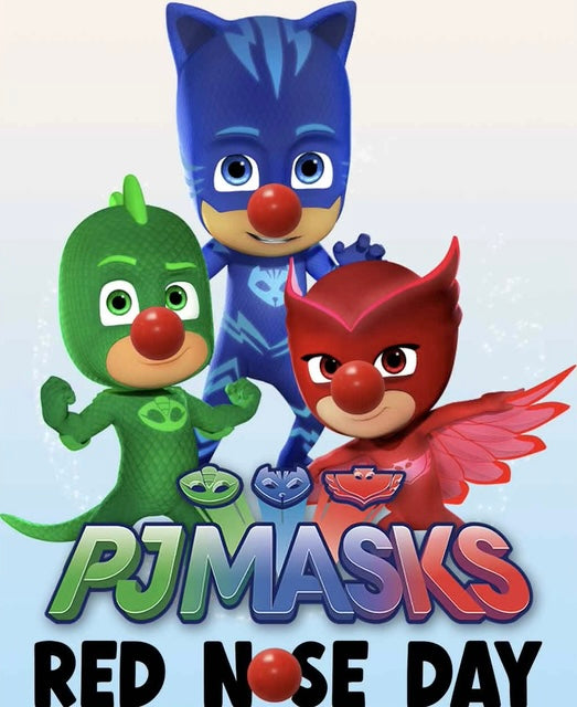 Pj Mask's Red Nose Day - White T/Shirt - Long Sleeve Top - Jumper - Hoody