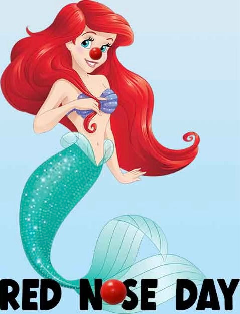 Little Mermaid Red Nose Day - White T/Shirt - Long Sleeve Top - Jumper - Hoody