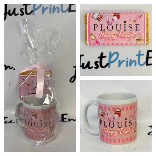 PLouise inspired Happy Easter Mug & Chocolate
