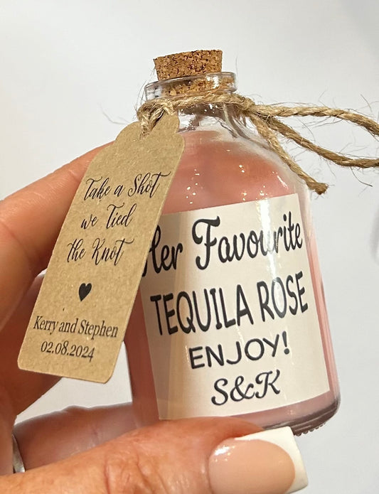 Mini Glass Personalised Cork Bottles