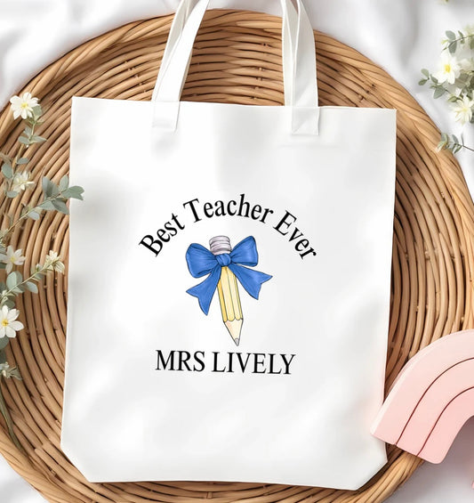 Bow Pencil Tote Bag