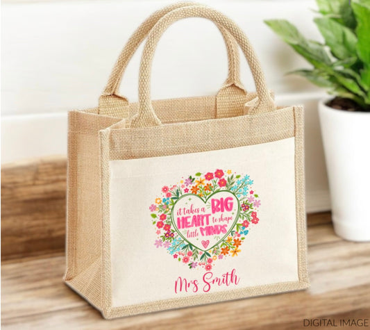 Teacher Mini Jute Bag