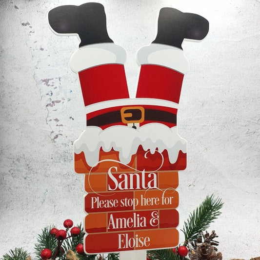 Christmas - Santa Please Stop Here Sign