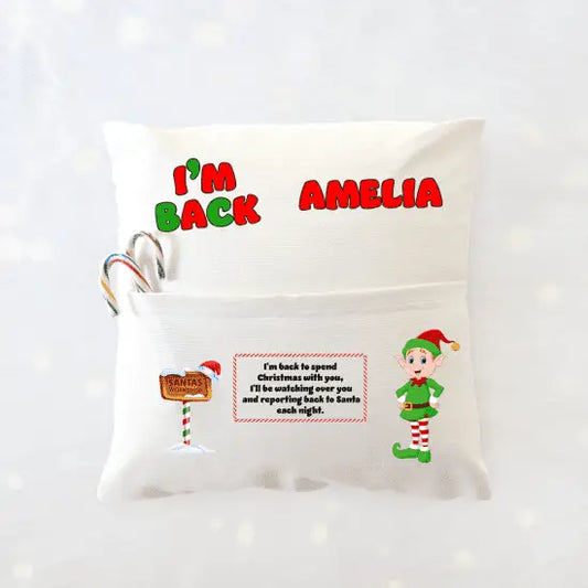 Christmas Elf Book Cushion Cover